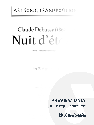 DEBUSSY: Nuit d'étoiles (transposed to E-flat major)