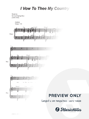 I Vow To Thee My Country (Vocal solo) by Stephen DeCesare - Sheet Music
