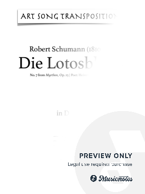 SCHUMANN: Die Lotosblume, Op. 25 no. 7 (transposed to D major)