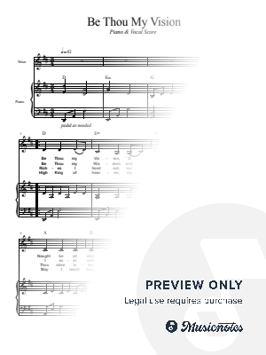 Be Thou My Vision (Piano Vocal with Chords)
