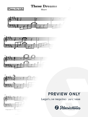 These Dreams by Piano Go Life  - Sheet Music