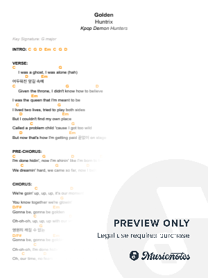 Golden by Francesca Williams - Sheet Music