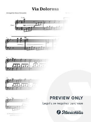 Via Dolorosa - Sandi Patty | PIANO SOLO (INTERMEDIATE/ADVANCED) by Glauco Fernandes - Sheet Music