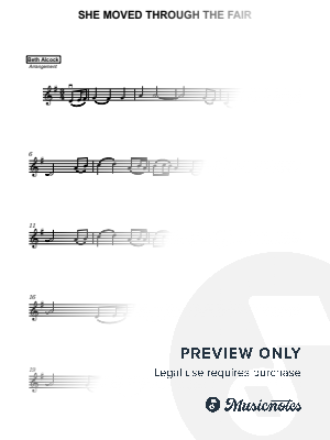 She Moved Through the Fair - violin by Beth Alcock – Violin & Piano Arrangements - Sheet Music