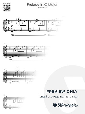 Prelude in C Major, BWV 846 – J. S. Bach + Easy Piano Tutorial