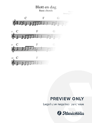 Blott en dag - basic chords by Kåre Øgreid - Sheet Music