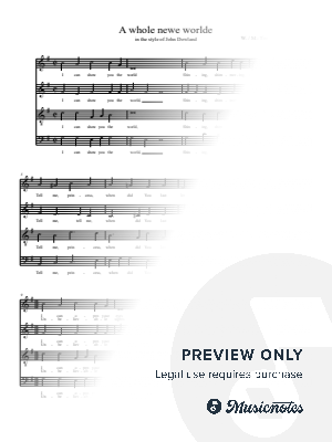 A Whole New World (Aladdin) in the style of John Dowland by Jonasquin - Sheet Music