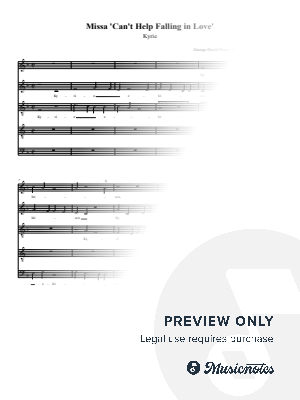 Kyrie, Christe, Kyrie in Palestrina style on the Cantus Firmus "Can't Help Falling In Love" by Jonasquin - Sheet Music