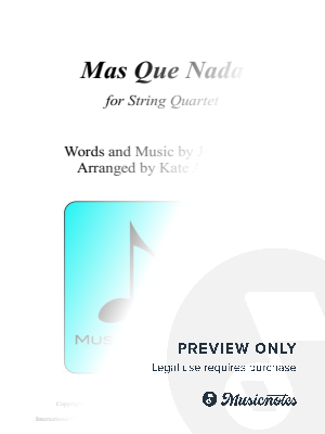 Mas Que Nada - String Quartet by Kate Agioritis - Sheet Music