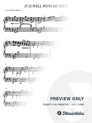 It Is Well With My Soul * Piano Solo by Melissa Blanton - Sheet Music
