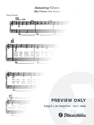 Amazing Grace (My Chains Are Gone) by Song of Serafin - Sheet Music