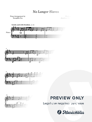 No Longer Slaves by YoungMin You - Sheet Music