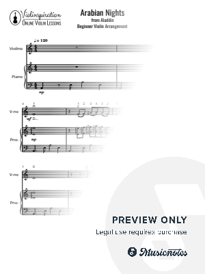 Arabian Nights by Violinspiration - Sheet Music