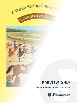 Camptown Races (A Three String Guitar Song) by Danny Crocome Music - Sheet Music