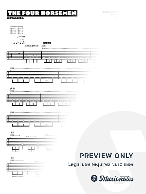 The Four Horsemen by Mr. Tabs - Sheet Music
