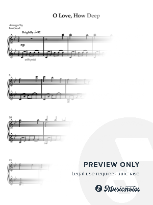 O Love, How Deep (DEO GRACIAS) - new age piano by Ian Good - Sheet Music