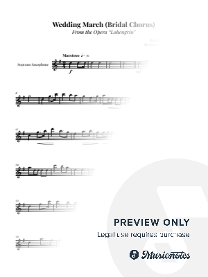 Wedding March (Bridal Chorus) | SOPRANO SAXOPHONE SOLO by Glauco Fernandes - Sheet Music