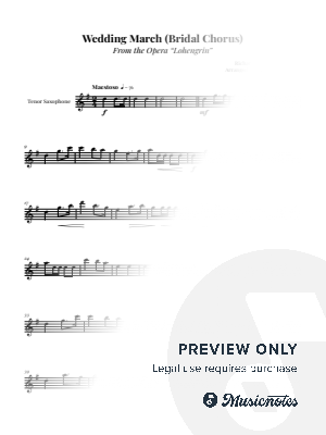 Wedding March (Bridal Chorus) | TENOR SAXOPHONE SOLO