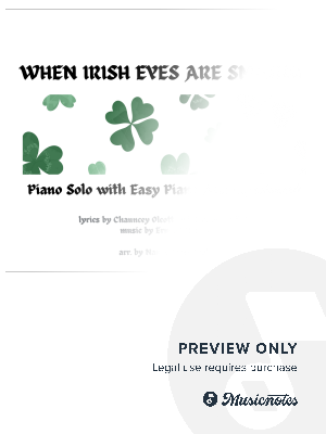When Irish Eyes Are Smiling - Vocal Solo with Easy Piano Accompaniment by Nancy Tabb - Sheet Music