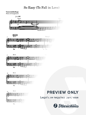 So Easy (To Fall in Love) by TutorialsByHugo - Sheet Music