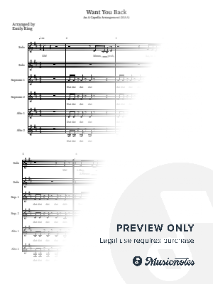"Want U Back"- Cher Llyod by Emily King - Sheet Music