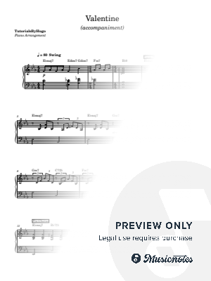 Valentine [accompaniment] by TutorialsByHugo - Sheet Music