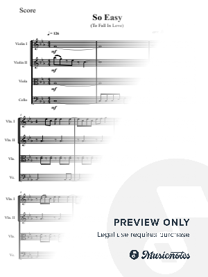 So Easy (To Fall in Love) by Bojana Jovanovic - Sheet Music
