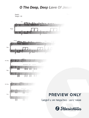 O The Deep, Deep Love Of Jesus (Flute or Violin solo and Piano) by Stephen DeCesare - Sheet Music
