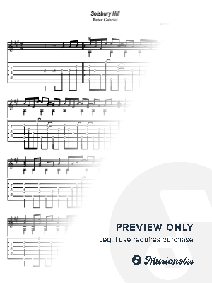 Solsbury Hill by Gary Gontier@SeriousGuitar.com - Sheet Music