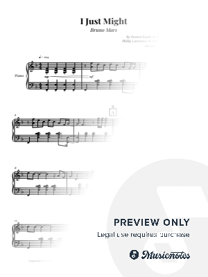 I Just Might - Bruno Mars | PIANO SOLO by Glauco Fernandes - Sheet Music