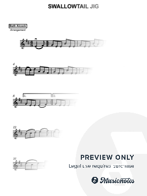 Swallowtail Jig (Irish jig) - violin by Beth Alcock – Violin & Piano Arrangements - Sheet Music