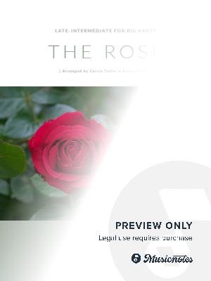 The Rose - Late-Intermediate for Harp by Learning the Harp  - Sheet Music