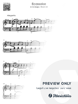 Ecossaise in G major WoO 23 – Beethoven + Easy Piano Tutorial | Beginner / Early Intermediate Sheet Music by Alicja Urbano...