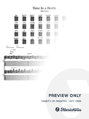 Time in a Bottle by Level Up Guitar Tabs - Sheet Music