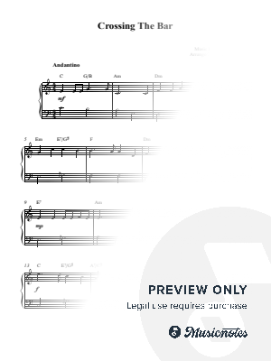 Crossing the Bar by Kaiserin Rebecca - Sheet Music