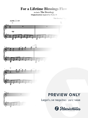 For a Lifetime Blessings Flow by Stanton Lanier - Sheet Music