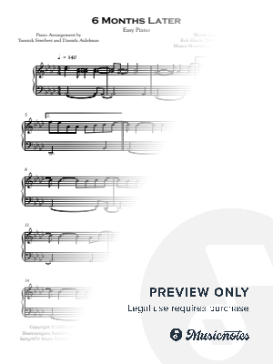 6 Months Later by Yannick Streibert - Sheet Music