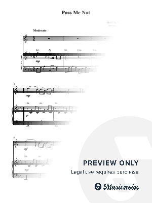 Pass me not by Kaiserin Rebecca - Sheet Music