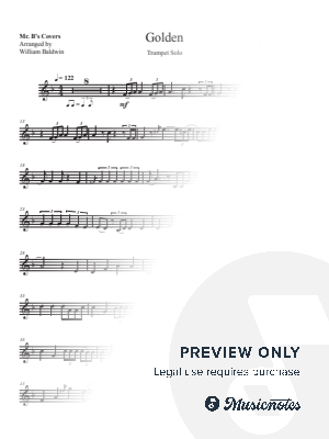 Golden by William Baldwin - Sheet Music