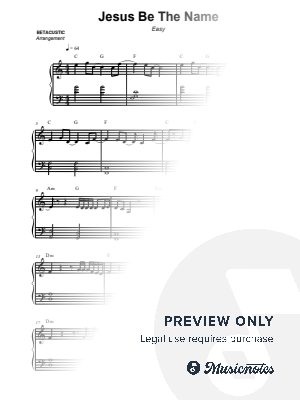 Jesus Be The Name [easy] by Betacustic - Sheet Music