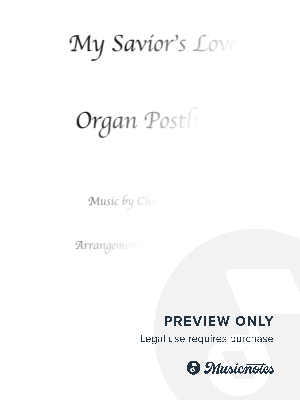 My Savior's Love Organ Postlude by Gene Roberson - Sheet Music