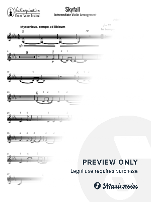 Skyfall by Violinspiration - Sheet Music