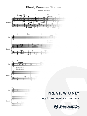 Bloed, Zweet en Tranen - André Hazes by Thomas Geurts - Sheet Music