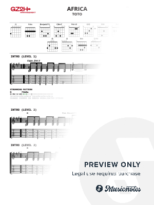 Africa by GuitarZero2Hero - Sheet Music