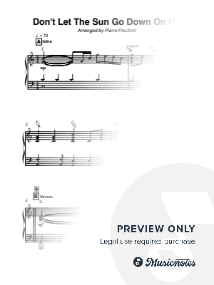 Don't Let the Sun Go Down on Me by Pierre Piscitelli - Sheet Music