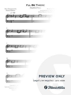I'll Be There [simplified] by Piano Tutorials for Beginners - Sheet Music