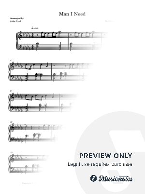 Man I Need by Julia Fyod - Sheet Music