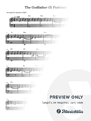 The Godfather (Love Theme) by Agostino Giglio - Sheet Music
