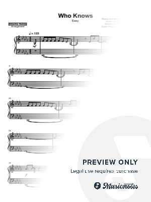 Who Knows by Atlantic Lights - Sheet Music