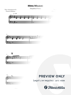 Mrs Magic [simplified] by Piano Tutorials for Beginners - Sheet Music